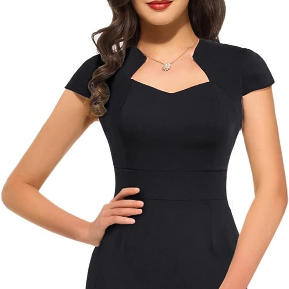 Grace Karin Womens 50s 60s  Vintage Pencil Dress Bodycon Cap Sleeve Dress